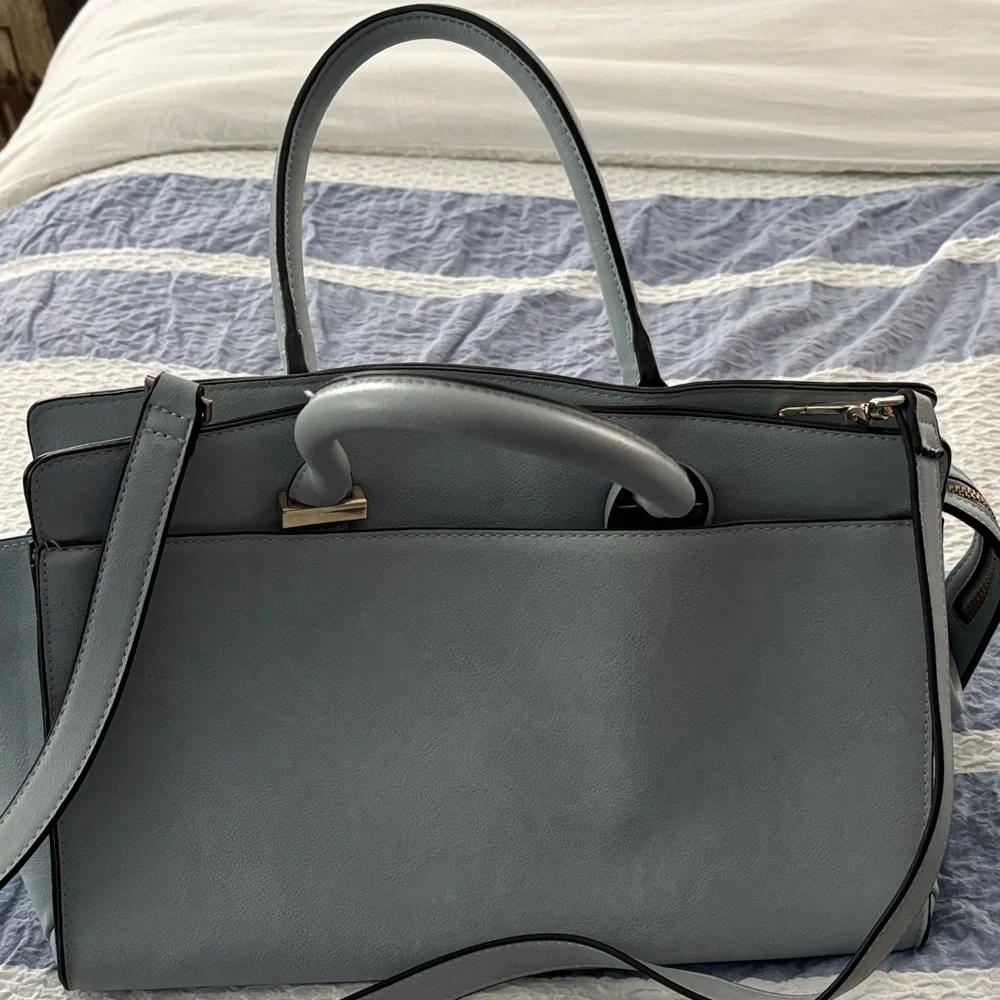 The Limited Slate Blue Satchel - Picture 1 of 8